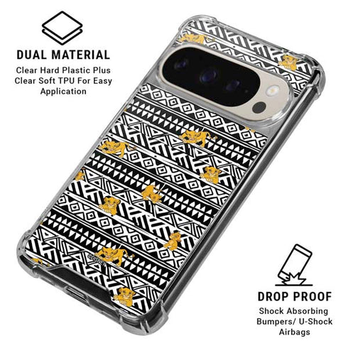 Disney The Lion King Simba Tribal Print Pixel 9/9 Pro Clear Case